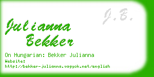 julianna bekker business card